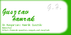 gusztav hamrak business card